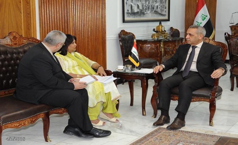 رئيس مجلس القضاء الأعلى يستقبل الممثل الخاص للأمين العام للأمم المتحدة