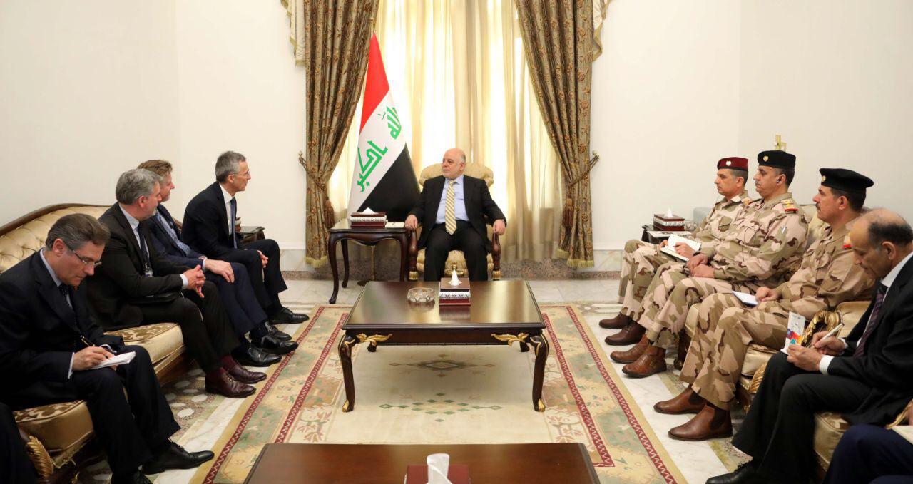 العبادي لامين عام الناتو: ما حققناه من انتصار كبير على داعش يجب الحفاظ عليه