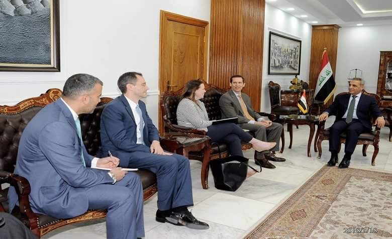 رئيس مجلس القضاء الأعلى يبحث مع نائب السفير الامريكي "إجراءات القضاء بمحاكمة أفراد التنظيمات الإرهابية"