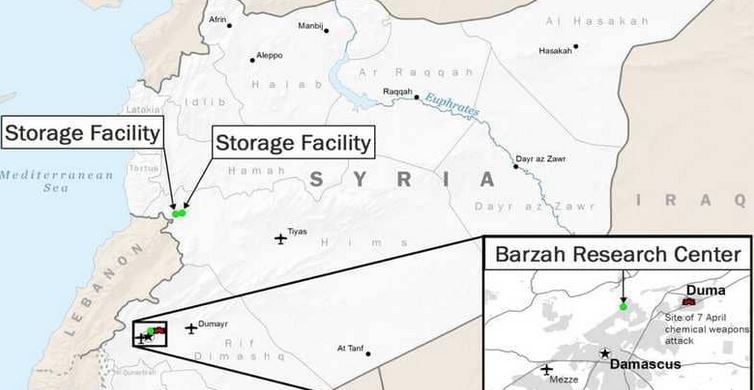 سوريا.. خريطة المناطق المستهدفة بضربة الـ"50 دقيقة"