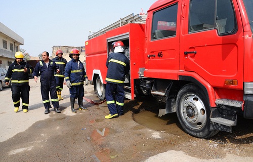 اندلاع حريق في فندق قرب المدينة القديمة بالنجف