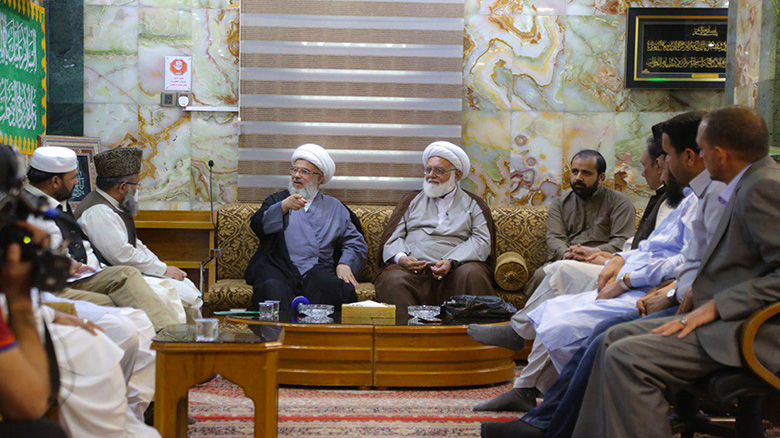 ممثل المرجعية في كربلاء لوفد باكستاني:السيد السيستاني يغضب اذا مست مقدسات بعض الطوائف الاسلامية