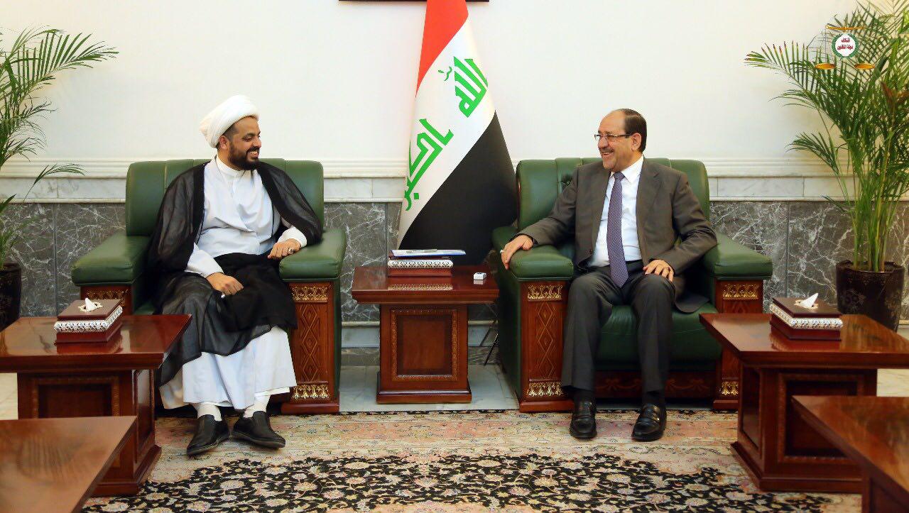 المالكي والخزعلي يبحثان مستجدات الإوضاع السياسية والأمنية ونتائج الانتخابات
