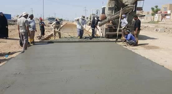 وزارة الاعمار والاسكان والبلديات والاشغال العامة تواصل العمل بمشروع طريق ماكنة الثلج في محافظة ذي قار