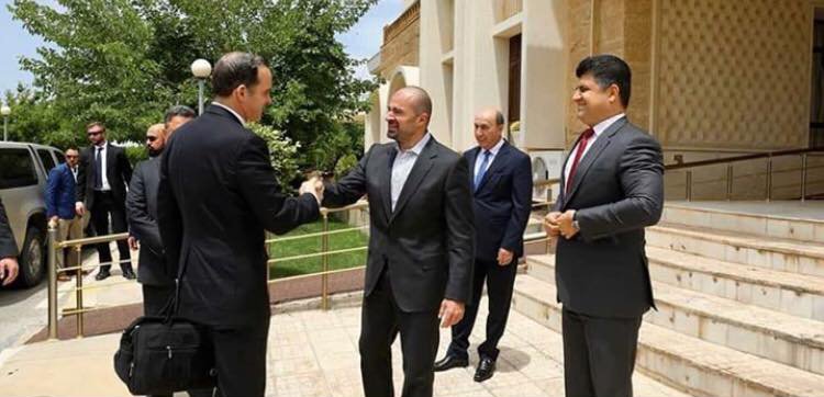 طالباني وجنكي يستقبلان مبعوث ترامب في السليمانية