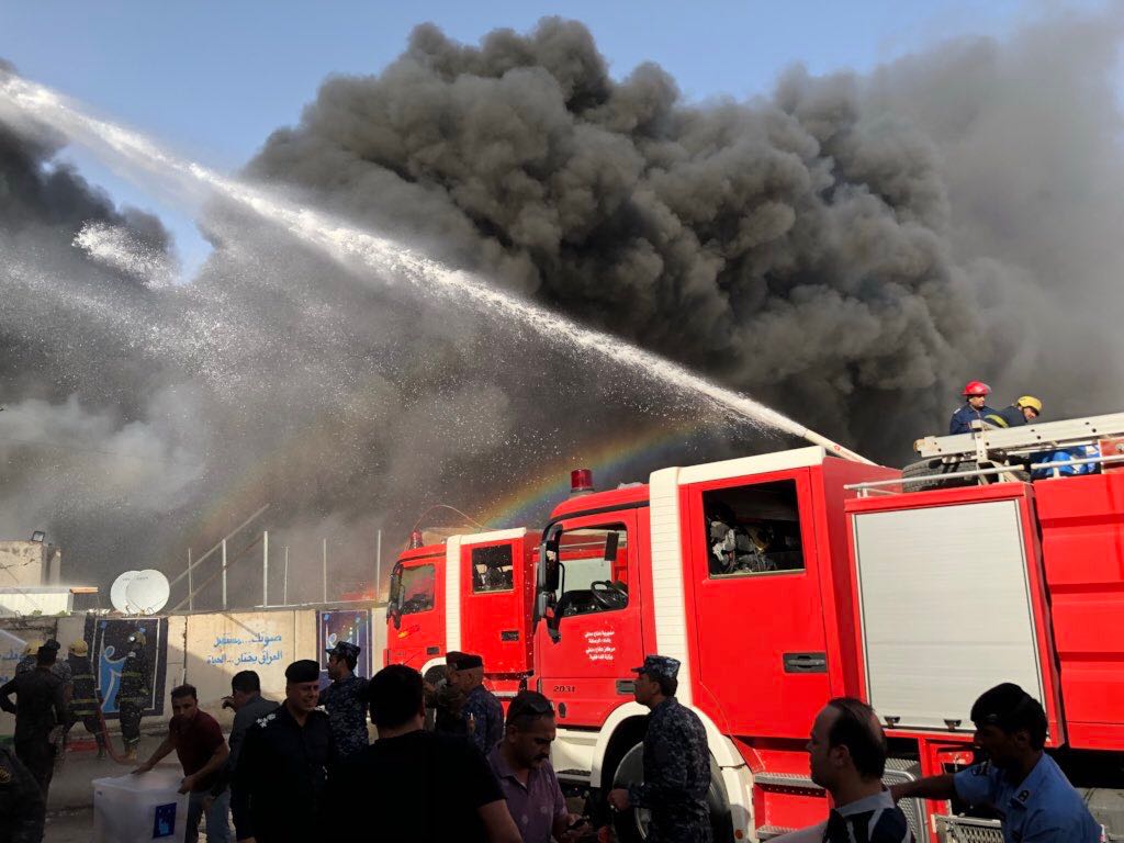 مجلس المفوضين يصدر بيانا بشان حريق صناديق اقتراع الرصافة