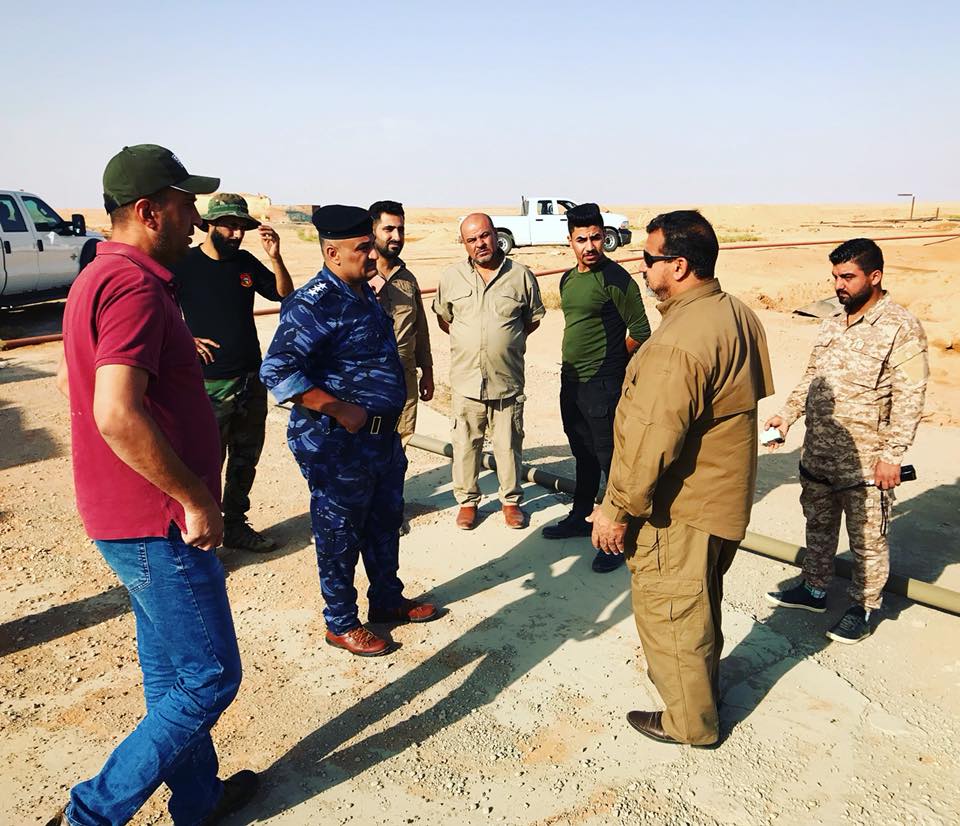 الحشد الشعبي يمنع عصابات حاولت تخريب ابار غاز عكاس ويدعوا الجهات المتختصة لاستثماره وطنيآ