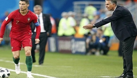 مدرب إيران: رونالدو كان يستحق الطرد