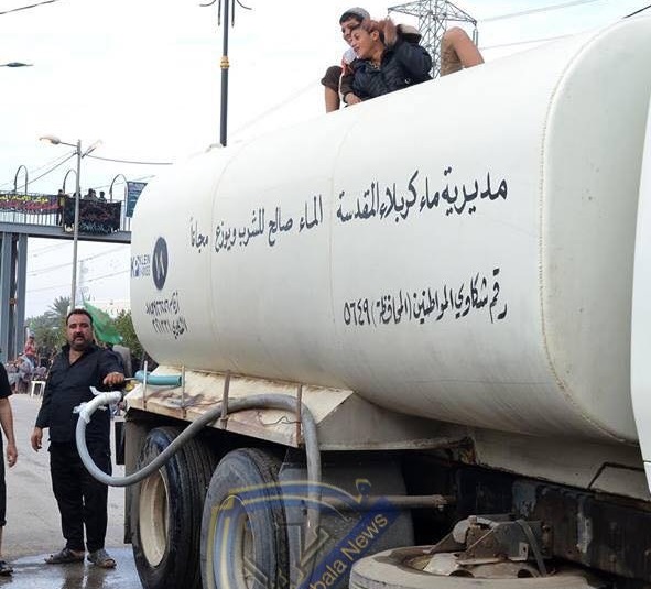ماء كربلاء: اطراف المحافظة تعاني شحة بالمياه ونحتاج مشروع كبير بسعة 10,000لتر مكعب