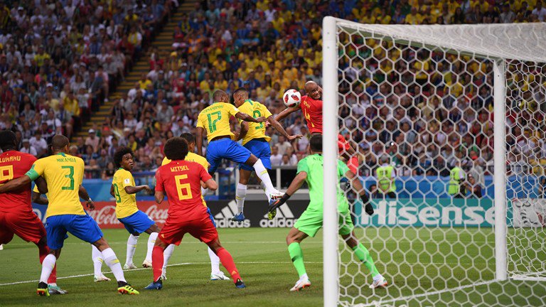 بلجيكا تتأهل الى نصف نهائي كأس العالم بعد فوزها على البرازيل