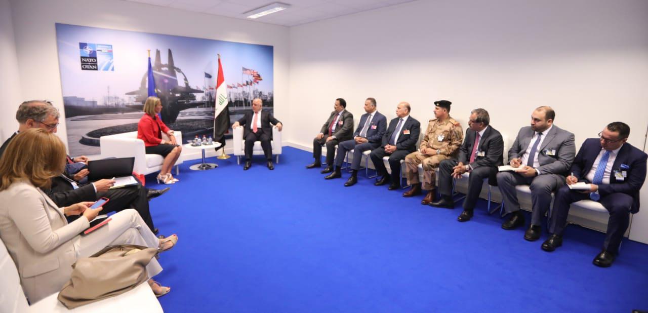 بالفيديو.. العبادي يبحث مع موغيريني التعاون بين العراق ودول الاتحاد الاوربي