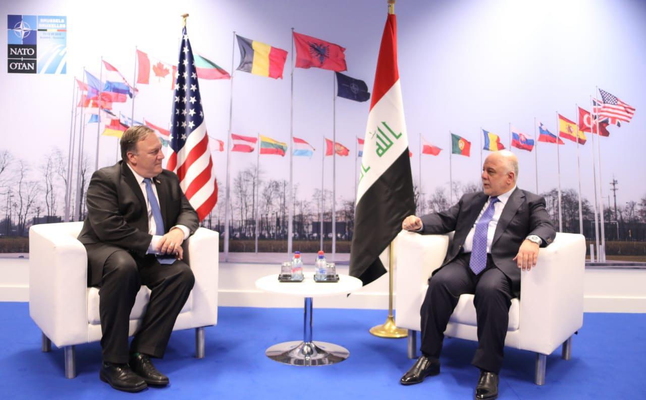 العبادي يلتقي وزير الخارجية الامريكي في بروكسل