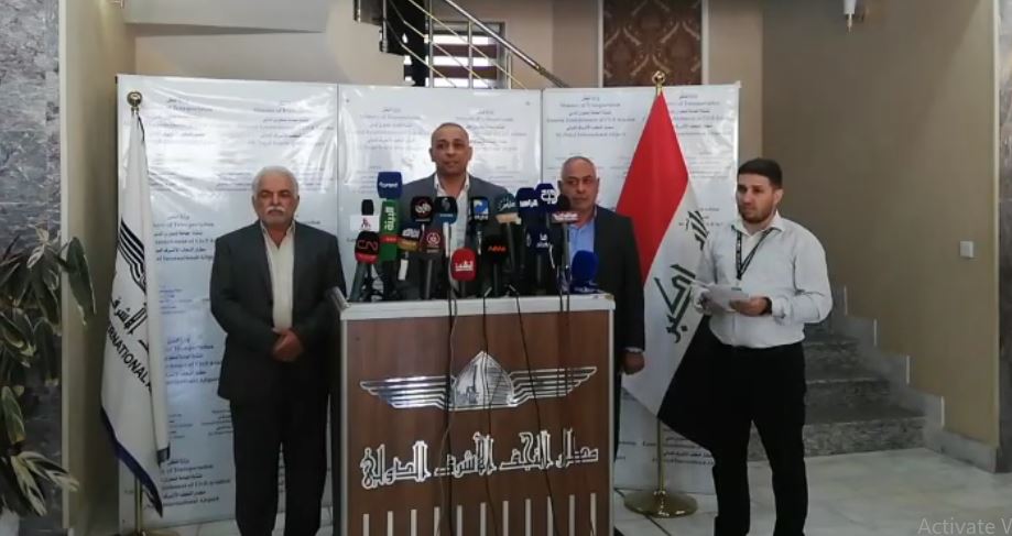 مطار النجف: مستعدون لاستقبال الطائرات وسلمنا الجهات المعنية صور المخربين (فيديو)