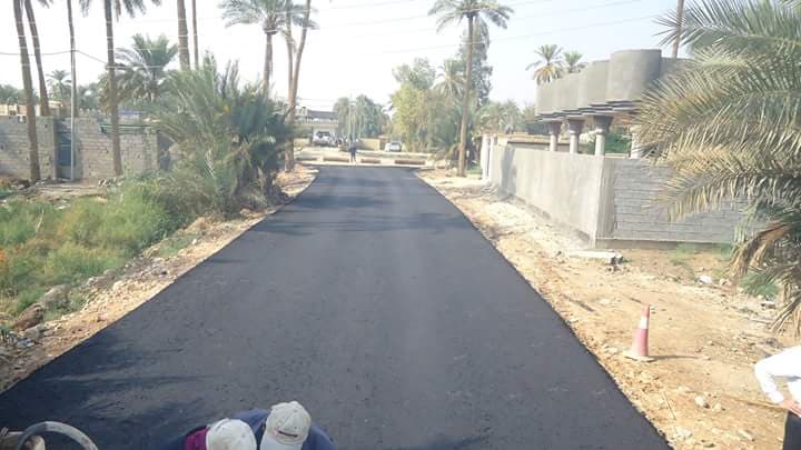 كربلاء:بكلفة (452 مليون دينار عراقي) اكساء طريق في ناحية الحسينية