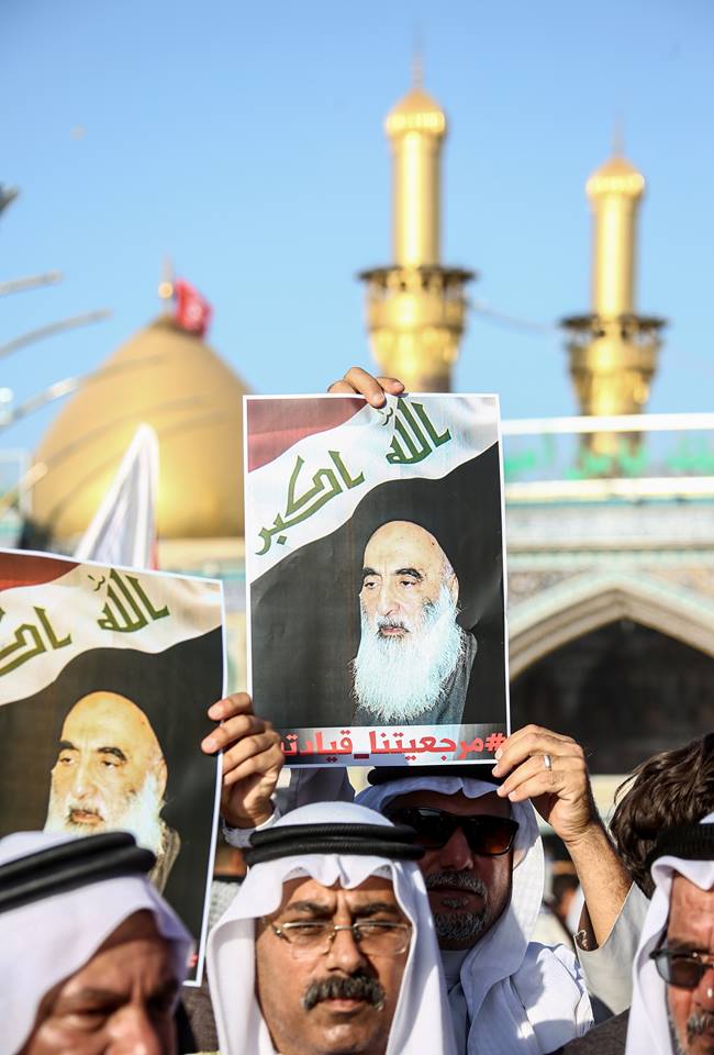 بالصور:العشائر في كربلاء تجتمع في منطقة بين الحرمين وتطالب القوى السياسية الامثال الى خارطة الطريق التي رسمتها المرجعية