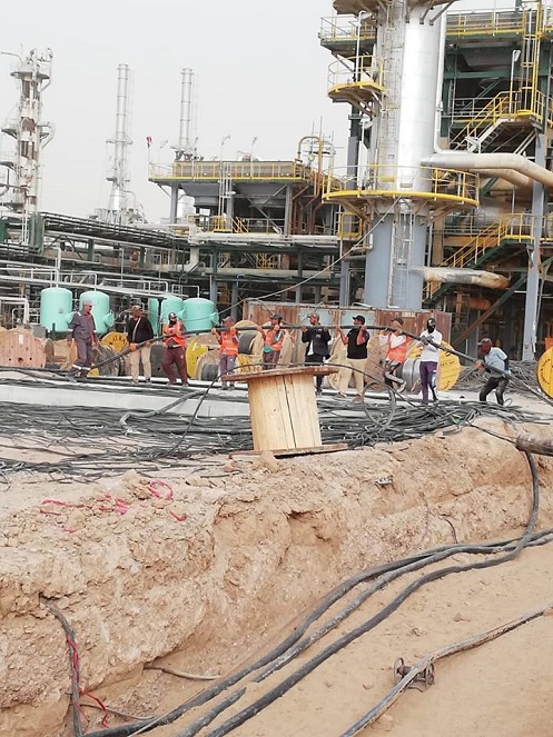 وزارة عراقية تعمل على انجاز مد قابلوات الضغط العالي في مصفى بيجي بمبلغ (907) مليون دينار