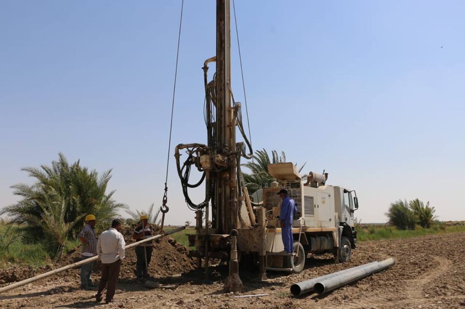 حفر 126 بئراً مائياً في النجف والديوانية
