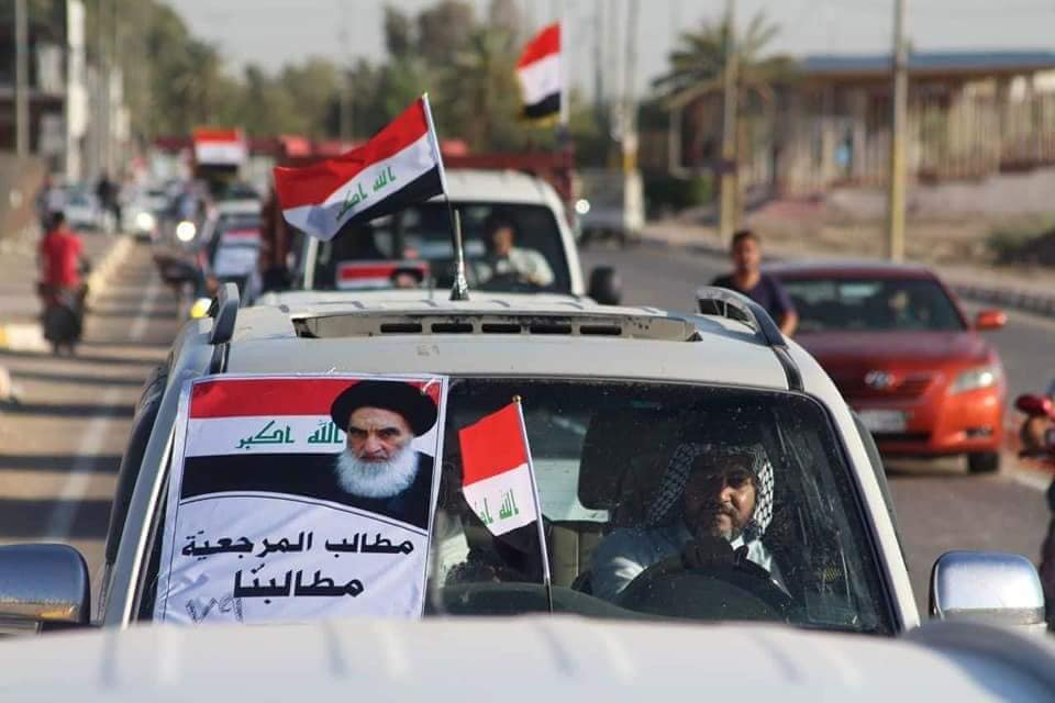 تأييداً لمطالب المرجعية: أكثر من 120مركبة تجوب شوارع الديوانية وتعلن انتظارها لأوامر المرجعية (مصور)