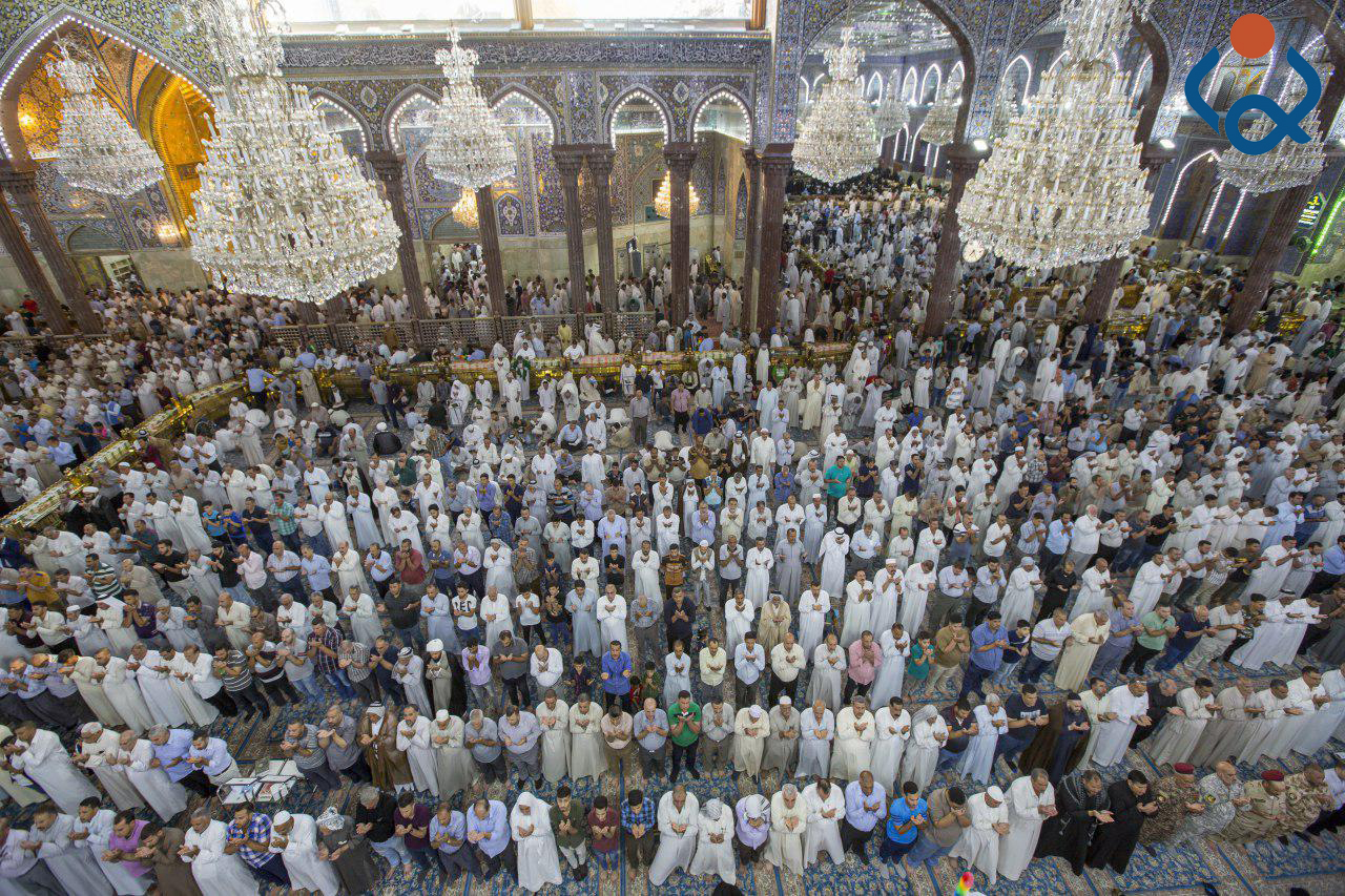 لقطات حصرية لصلاة العيد في كربلاء