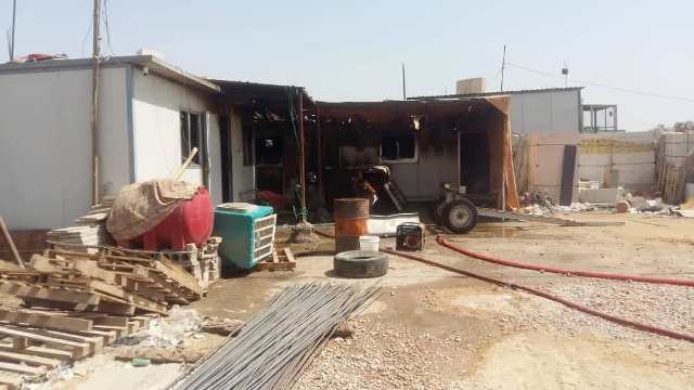 بالصورة.. انفجار بمقر سرايا السلام في كربلاء