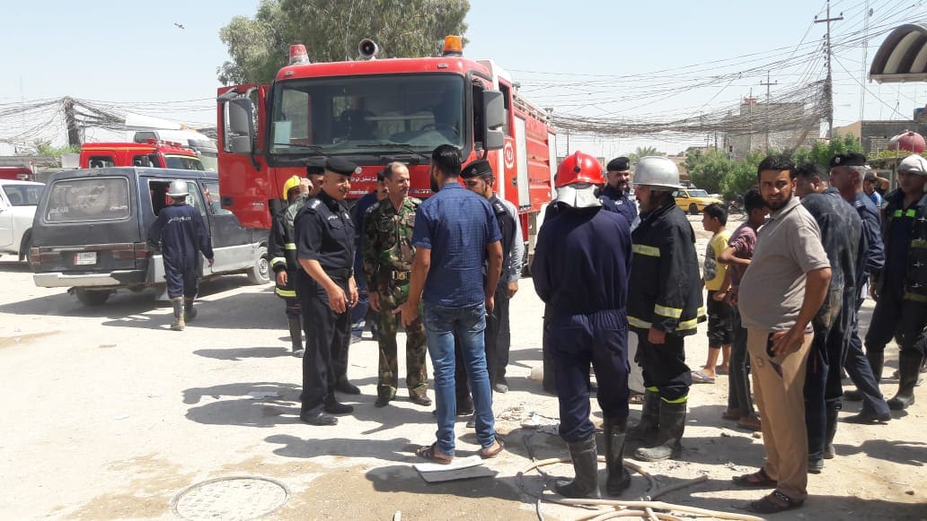 كربلاء: انقاذ ثلاث عمال مجاري سقطوا في مجاري الصرف الصحي 