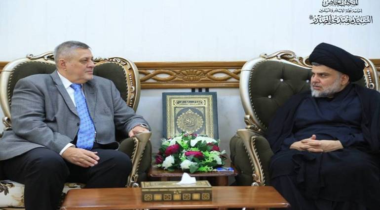 مقتدى الصدر يستقبل يان كوبيتش في النجف