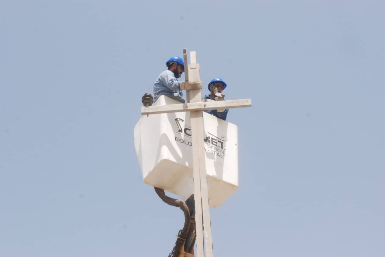 كهرباء ميسان : مغذي الطبر (11 ك.ف) المستحدث يدخل للعمل بعد انجازه بنسبة (100%)