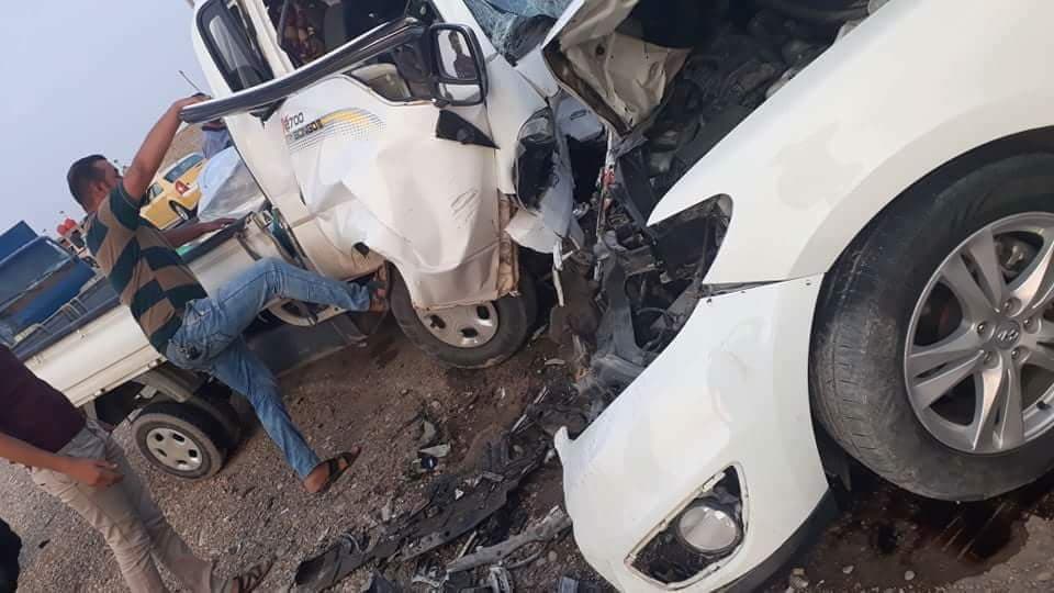 بالصور.. اصابة 8 اشخاص بحادث مروري في "طريق الموت" شمال غرب العمارة