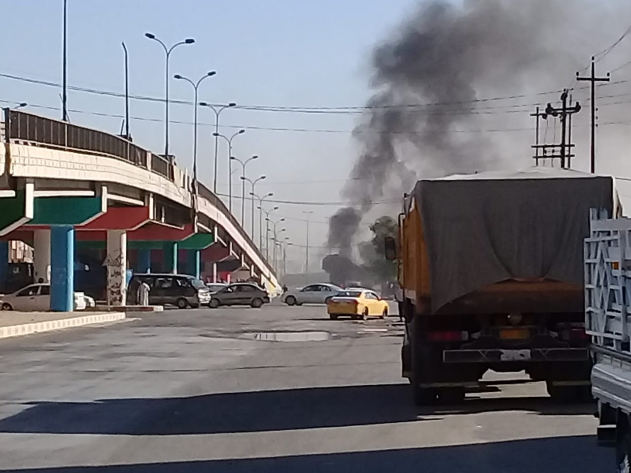 بالصورة.. انفجار سيارة مفخخة في الفلوجة