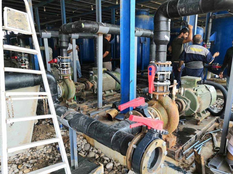 بالصور:العتبة الحسينية تشغل منظومة ماء صالح للشرب من اصل (4) منظومات بمحطة سيحان جنوبي البصرة