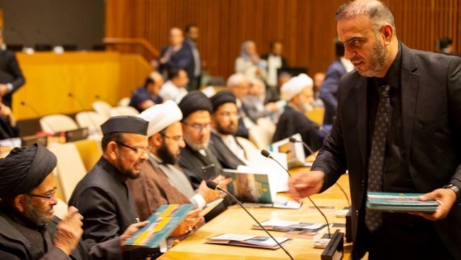 في مبنى الأمم المتّحدة بنيويورك: اهتمامٌ وإقبالٌ واسعٌ لوصايا المرجع السيستاني لمقاتلي فتوى الدّفاع المقدّسة