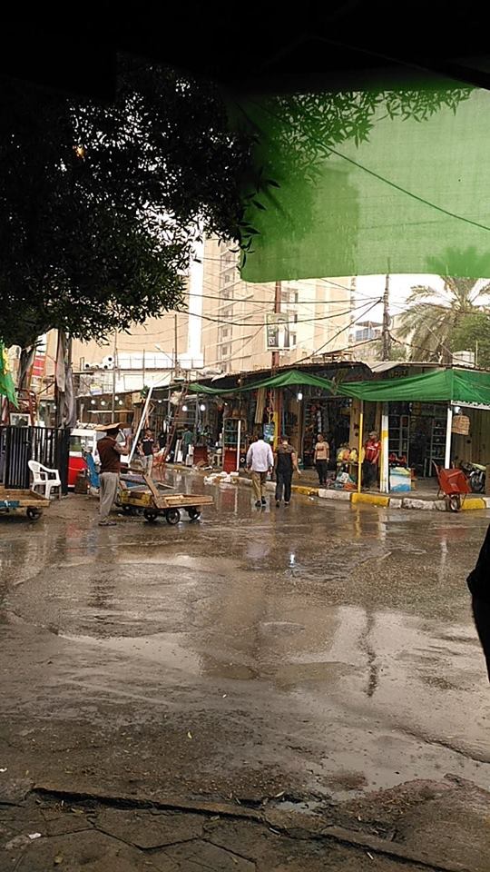 بالصوره :كربلاء تغتسل بالامطار
