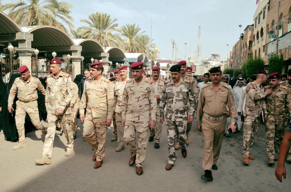 رئيس اركان الجيش يصل كربلاء ويعقد اجتماعاً حوّل تنسيق الجهود في زيارة الأربعين