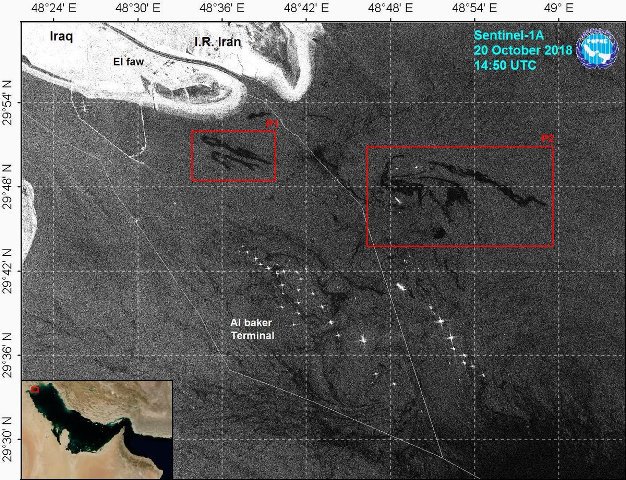 الكويت ترصد بقعا نفطية في المياه العراقية والإيرانية