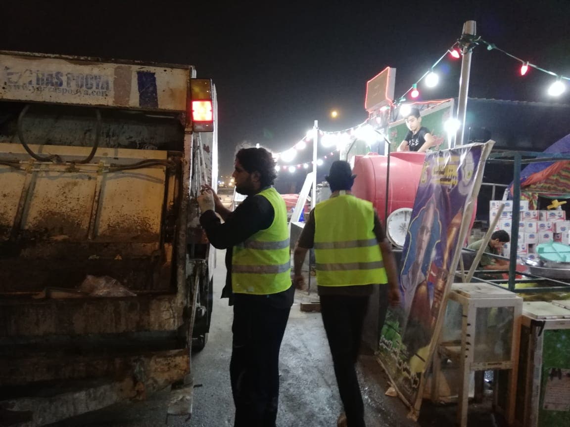 كربلاء: 3000 عامل تنظيف يشاركون في زيارة الاربعين