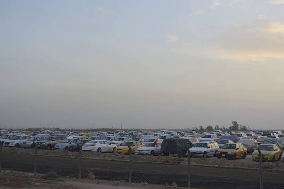 شرطة النجف :فتح ساحات مجانية تستوعب الاف العجلات للزوار مجانا عند العمود ٦٦٢