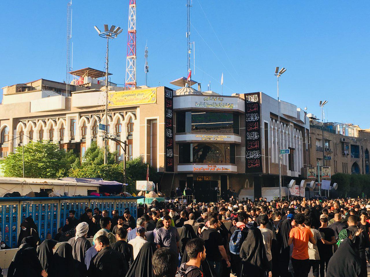 بالفيديو.. مستشفى السفير قرب الحرم الحسيني يعالج زوار الاربعين