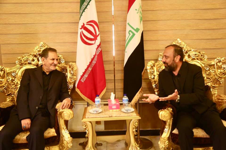 بالصور.. نائب الرئيس الإيراني يصل الى النجف