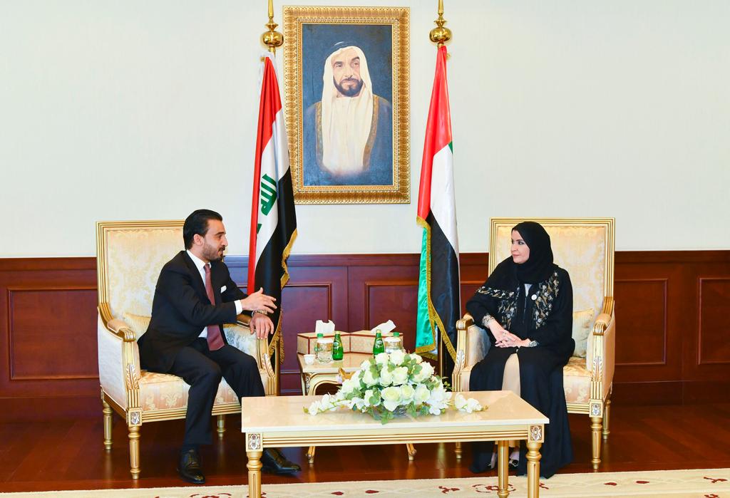 الحلبوسي لنظيرته الاماراتية: العراق أمام تحديات كبيرة تتمثل بإعادة الإعمار وجذب الاستثمار