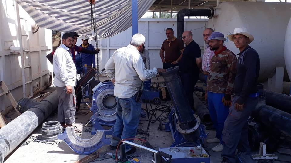 بالصور:العتبة الحسينية تنجز عمل مشروع توسعة محطة ماء الكفيل في كربلاء