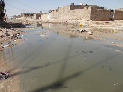 مناطق في حي العامل  بكربلاء تعيش وسط بحيرات من طفح المجاري والاهالي يطالبون بحلول سريعة  ومعاقبة المقصرين (مصور)