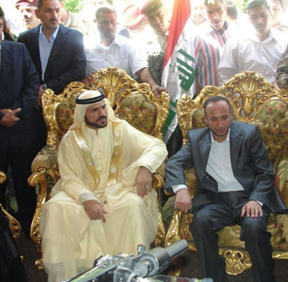 أمير عشائر دليم علي حاتم السلمان يصل كربلاء على راس وفد عشائري