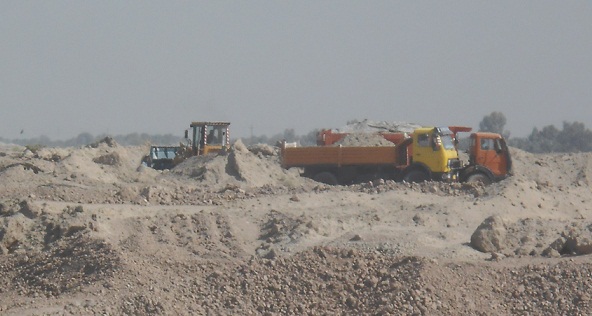 بالفيديو :عمليات سرقة منظمة وضح النهار للثروة المحلية في منطقة المجصة بكربلاء