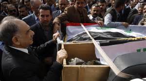 عاجل :اهالي حي العامل ببغداد يرفعون دعوة قضائية على مطلقي شعارات طائفية اثناء تشييع الشهيد الجنابي