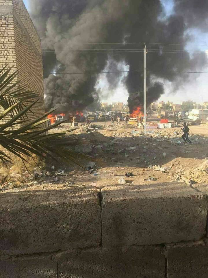 عمليات بغداد تعلن استشهاد وجرح 94 شخصاً حصيلة انفجار البياع جنوبي بغداد