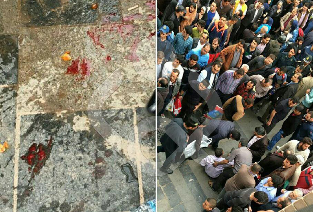 بالصور: اصابة 12 على الاقل بانفجار في سوق طهران الكبير