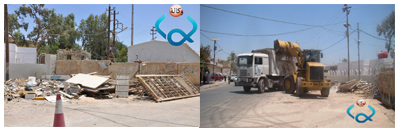 على أثر تقرير مصور في وكالة نون :الطريحي يامر باجراء حملة كبرى لرفع الانقاض في مركز المدينة