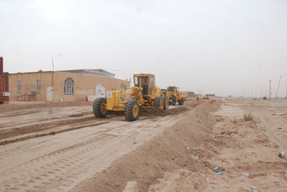 زراعة كربلاء تنهي تحديد مسار وتسوية (4800)م من مشروع طريق يا حسين