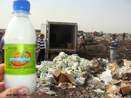 الرقابة الصحية في كربلاء تتلف  2700 قنينة من مادة اللبن  إيراني المنشأ