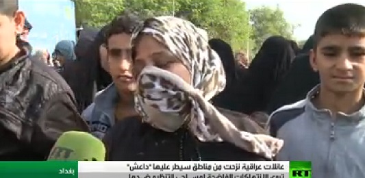 شاهد بالفيديو نساء مهجرات من الفلوجة:ما حدث في الانبار:لعبة لعبوها شيوخ العشائر وباعونا وباعوا ارضنا وسكنوا هم وعوائلهم خارج العراق